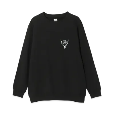 SOUTH2 WEST8 Crew Neck Sweat Shirt Cotton French Terry "Black"