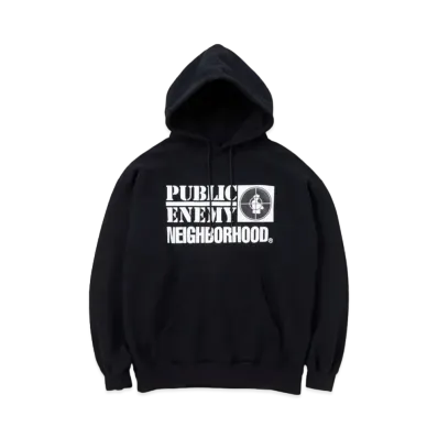 NEIGHBORHOOD x PUBLIC ENEMY x MAJESTIC Sweatparka LS "Black"