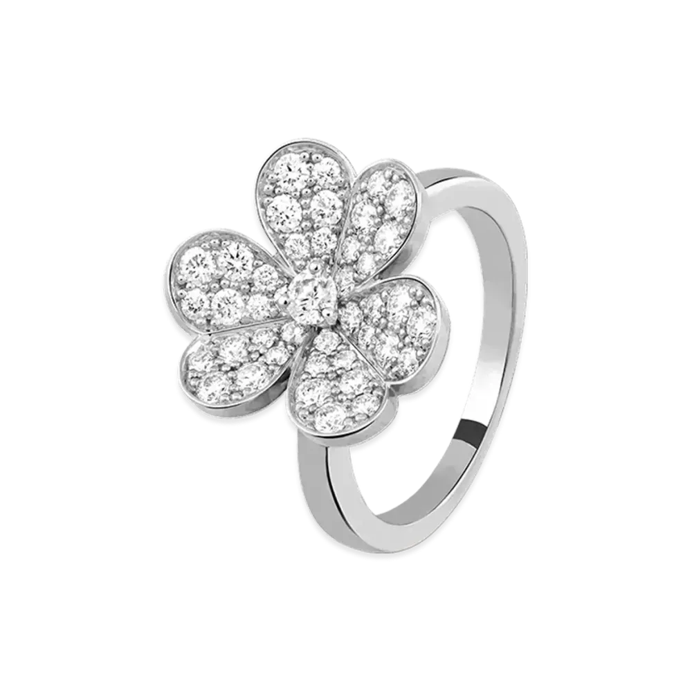 Van Cleef & Arpels Frivole ring 1 flower "18K White gold/Diamond"