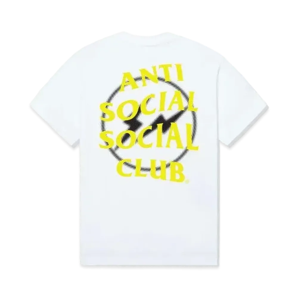 ANTI SOCIAL SOCIAL CLUB x FRAGMENT Half Tone Logo Tee "White Yellow"