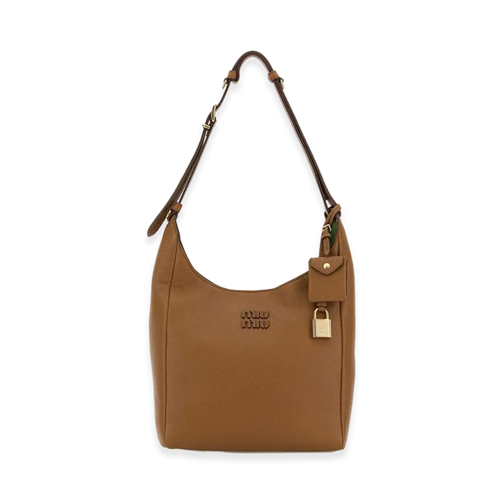 MIU MIU Women's Leather Shoulder Bag "Camel"