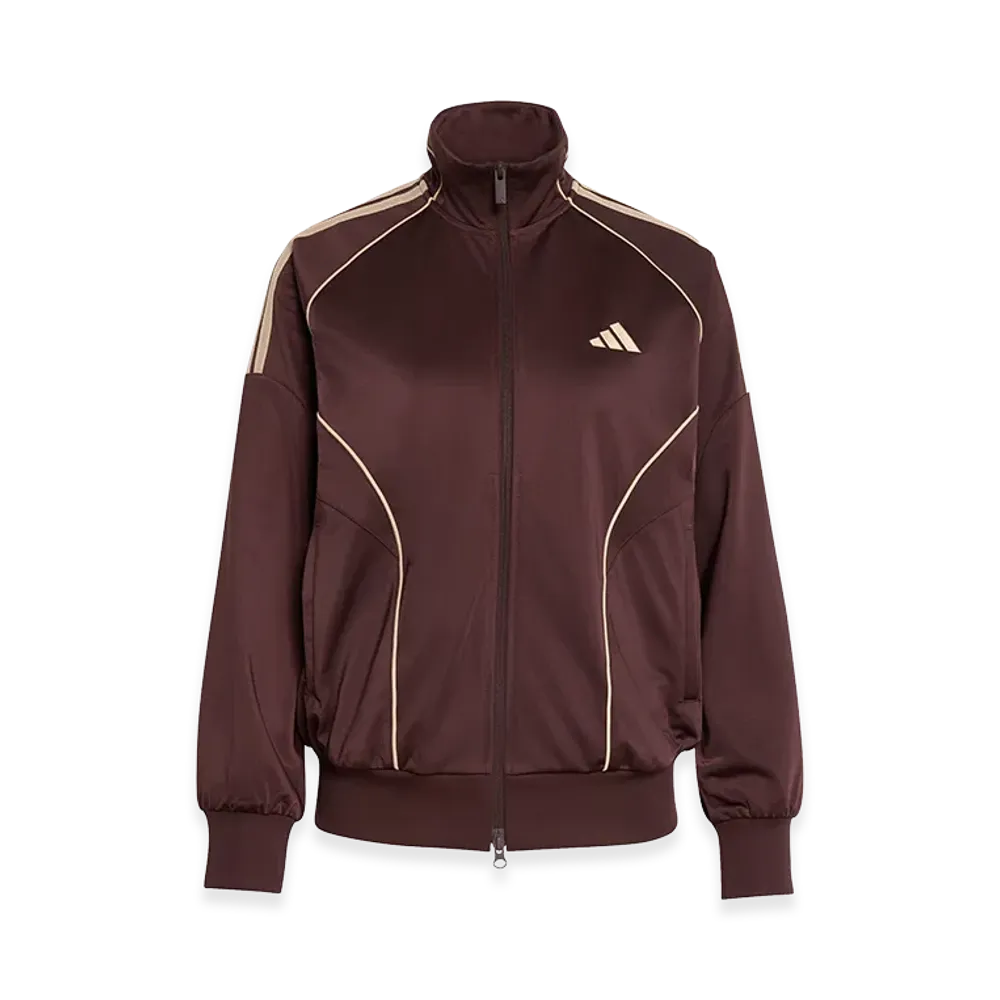 adidas Women's Stadium Tricot Loose Fit Track Top "Shadow Brown"