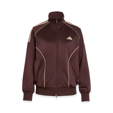 adidas Women's Stadium Tricot Loose Fit Track Top "Shadow Brown"