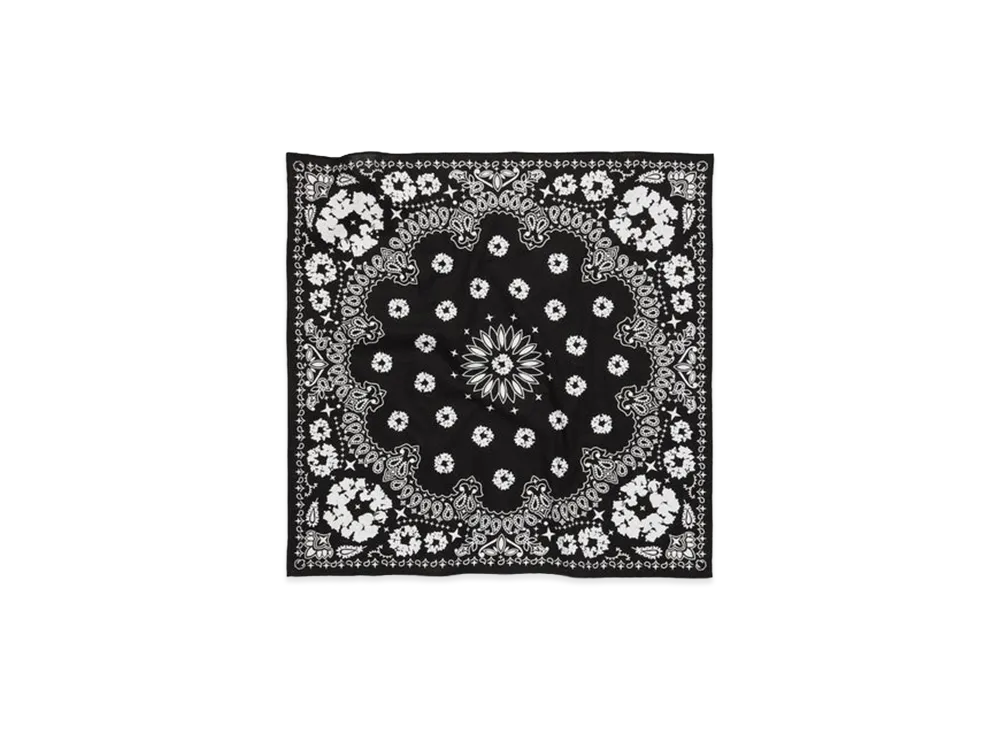 DENIM TEARS Cotton Wreath Paisley Bandana "Black"