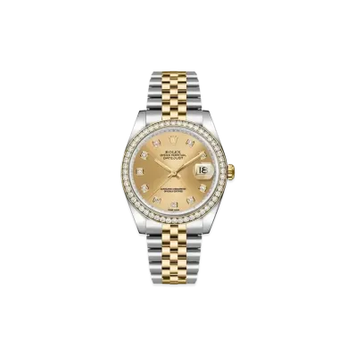 ROLEX Datejust 10P Diamonds "Champagne/Stainless Steel/Yellow Gold"