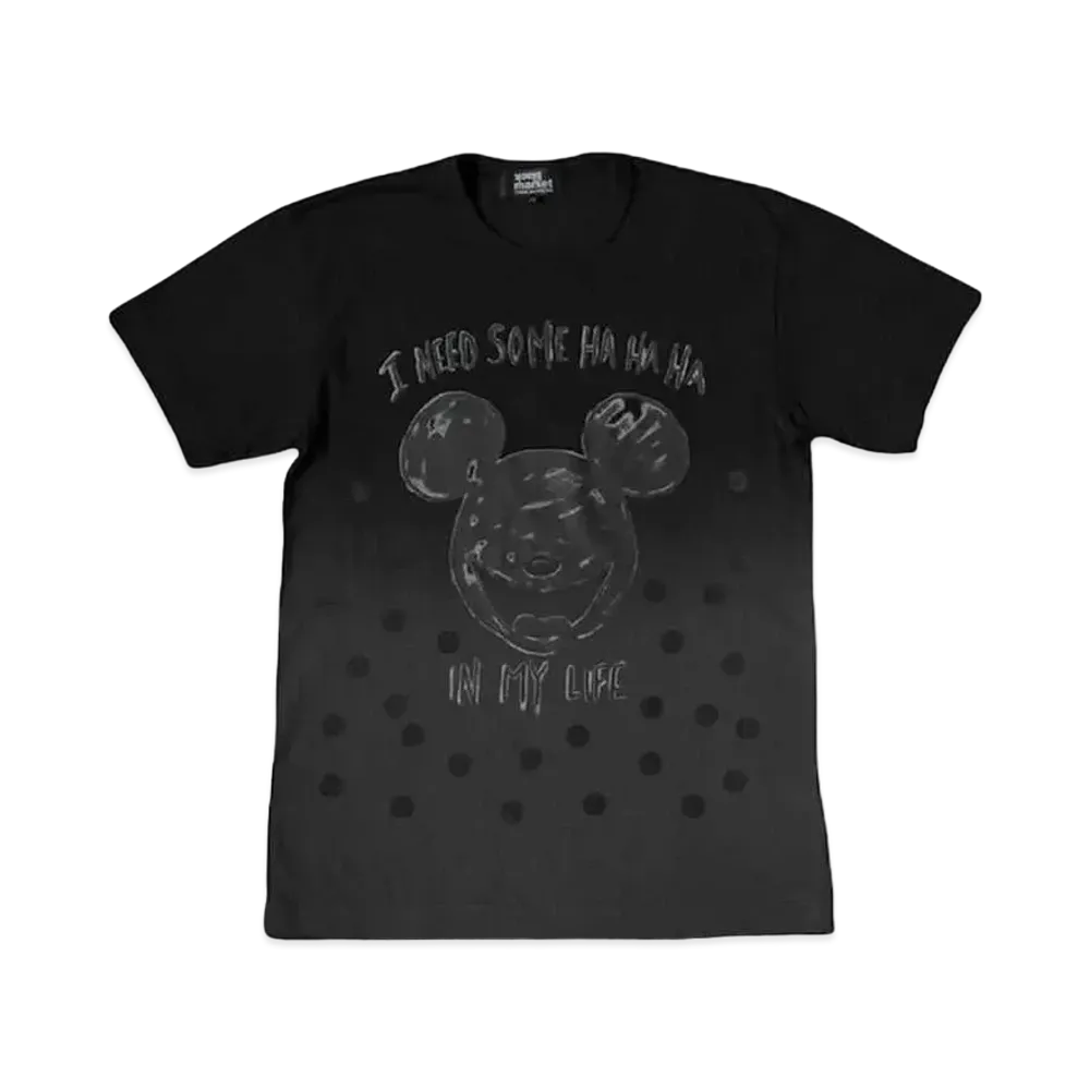 COMME des GARCONS  BLACKMARKET DISNEY MICKEY T-SHIRT #1 "Black"