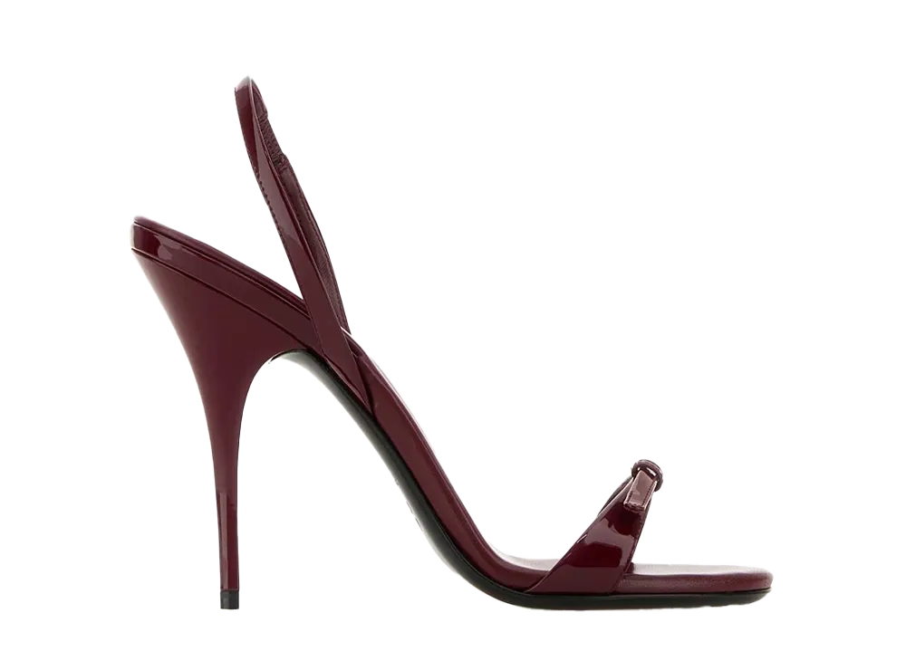 MIU MIU Women's Tyrian Leather Sandals "Burgundy"