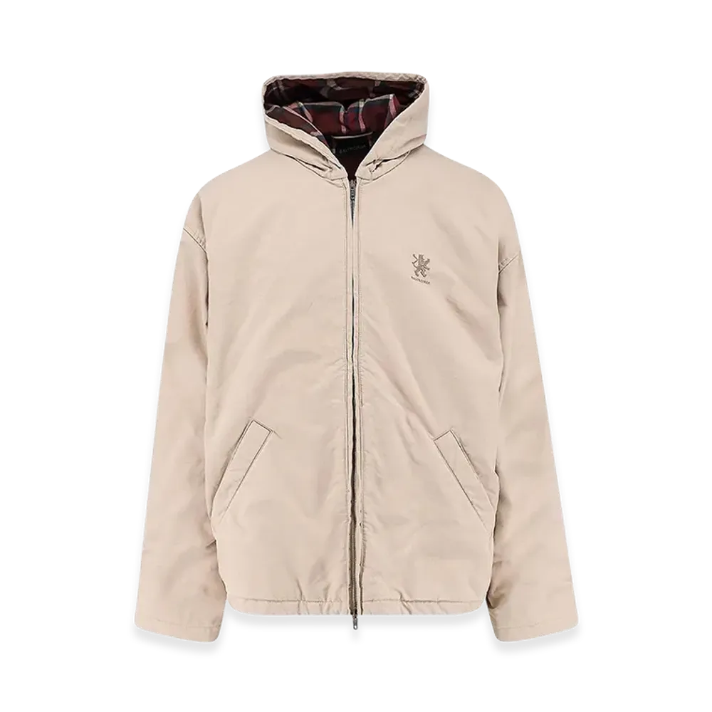 BALENCIAGA Sand Cotton Blend Oversize Padded Jacket "Beige"