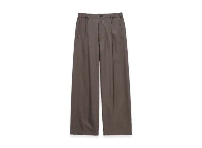 Graphpaper Melange Matt Worsted Side Seamless Trousers "Brown"