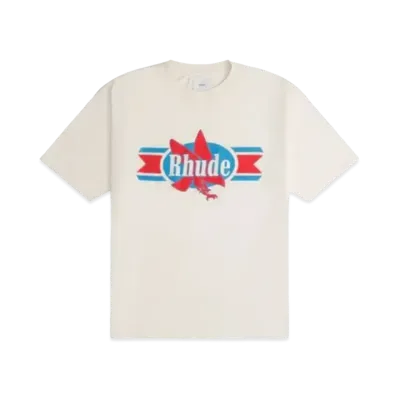 RHUDE Chevron Eagle Tee "White"