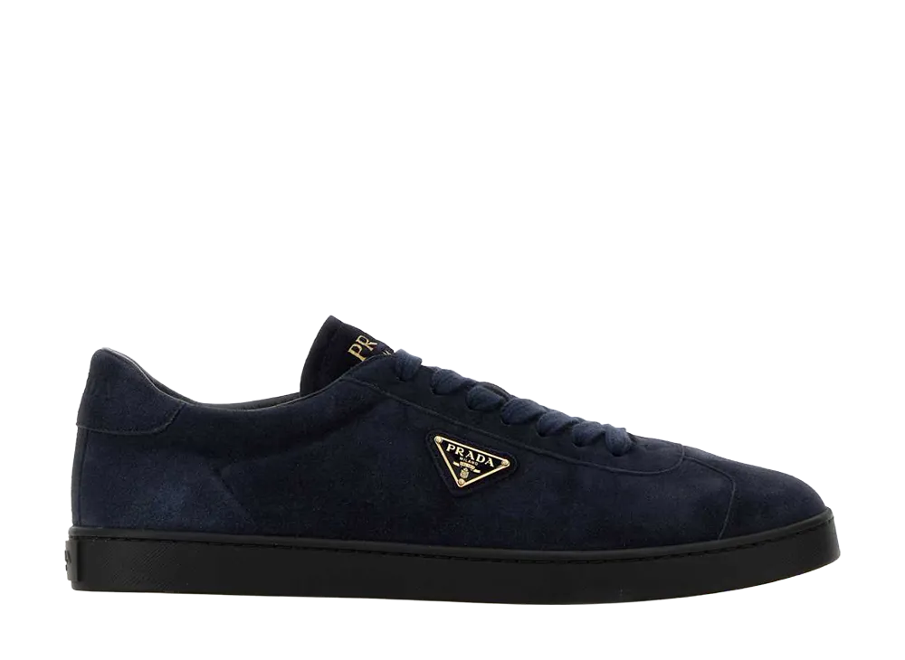 PRADA Dark Suede Sneakers "Blue"