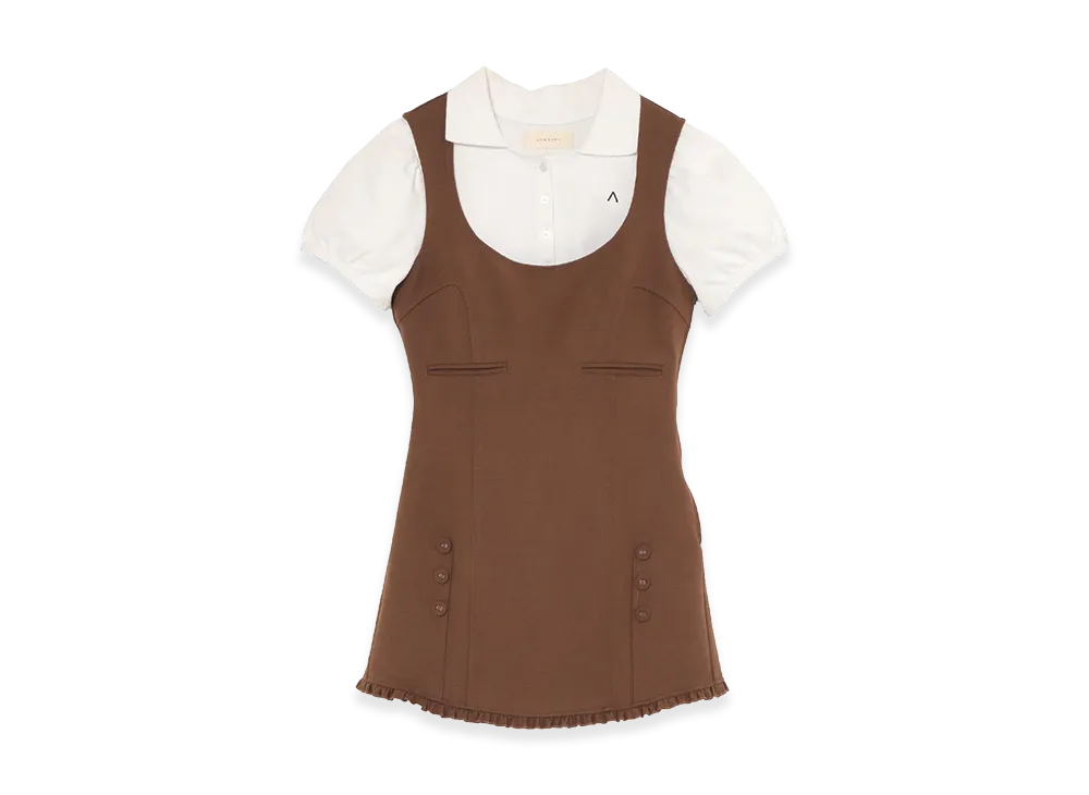 ANDMARY Women's Sara Shirts Set Mini Dress "Brown"
