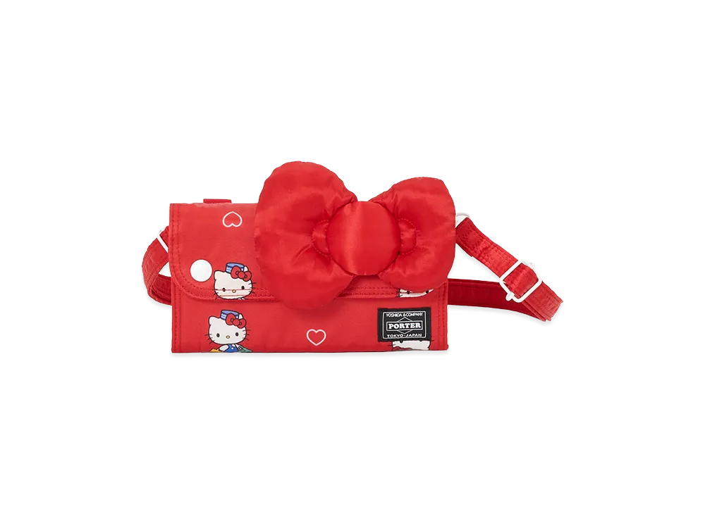 PORTER x HELLO KITTY 2Way Long Wallet "Red"