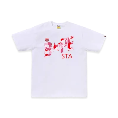 A BATHING APE ABC Camo Bape Sta Tee "White/Pink"