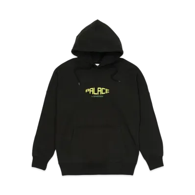 PALACE SPACED LOGO DROP SHOULDER HOOD "Black"