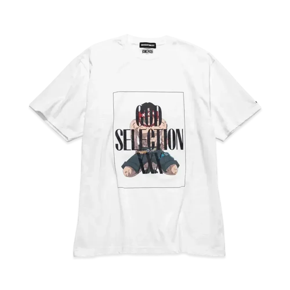 GOD SELECTION XXX ONEPIECE T-SHIRT GX-S21-OPST-02 Ace "White"