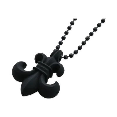 Chrome Hearts BS Fleur Silicone Rubber Necklace "Black"