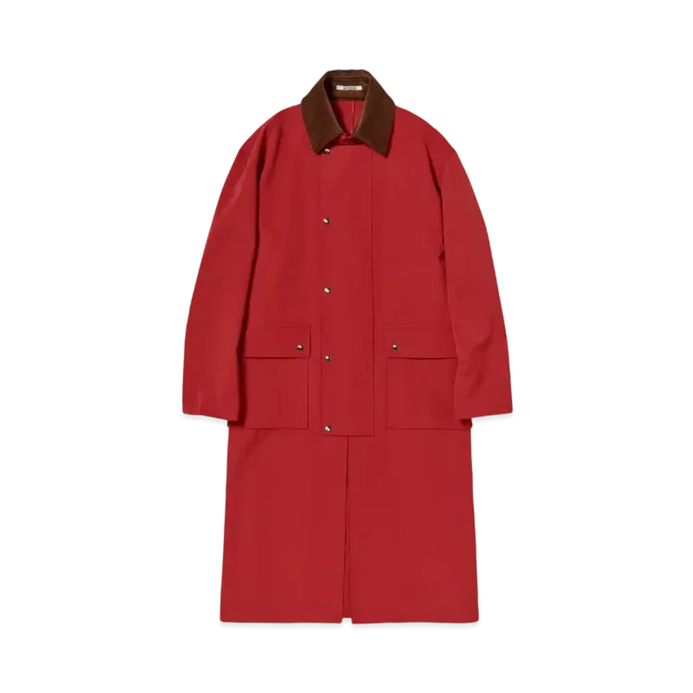 AURALEE Wool Max Canvas Riding Coat "Red"