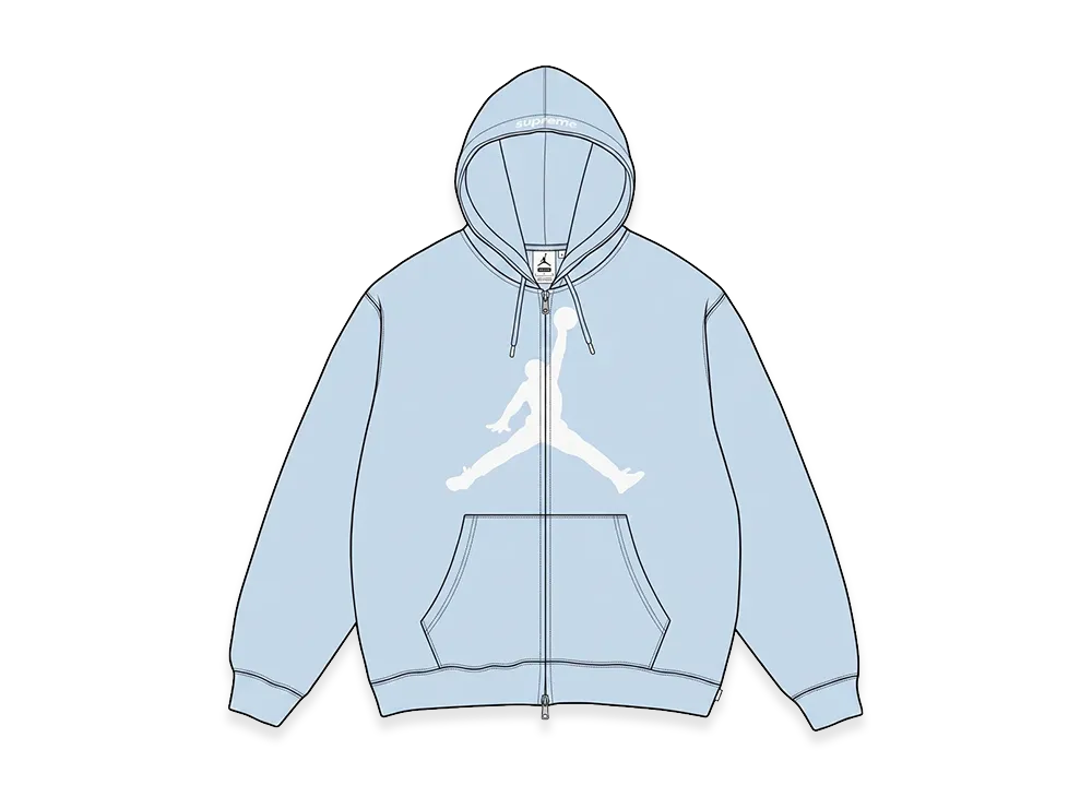 Supreme x Jordan Hooded Sweatshirt "Light Blue"