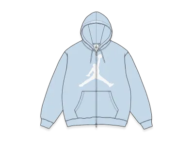 Supreme x Jordan Hooded Sweatshirt "Light Blue"