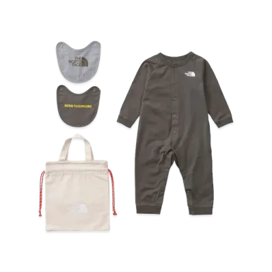 The North Face Baby L/S Rompers & 2P Bib "New Taupe"
