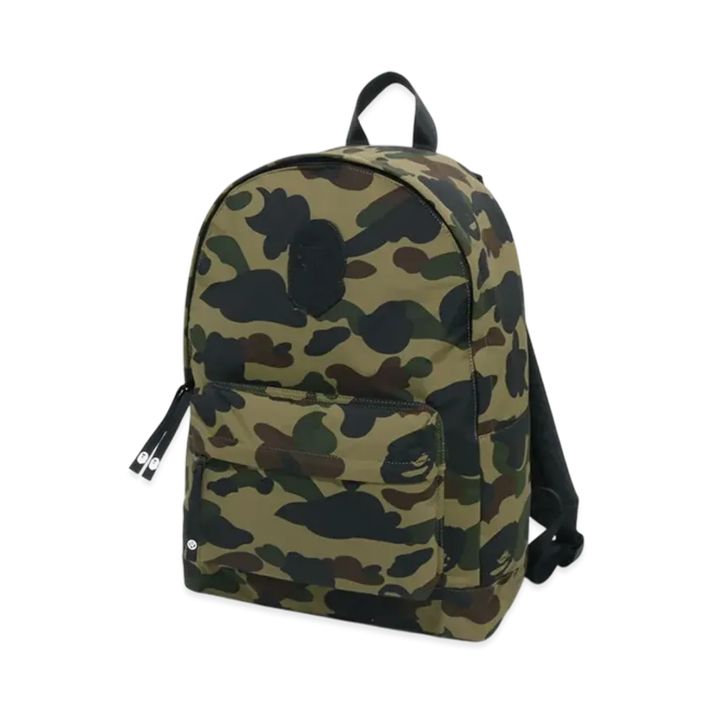 A BATHING APE 1st Camo Ape Head Patch Daypack Travel "Green"
