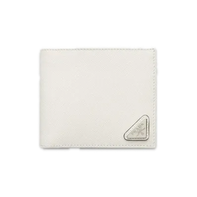 PRADA Saffiano Leather Wallet with Coin Purse "White"
