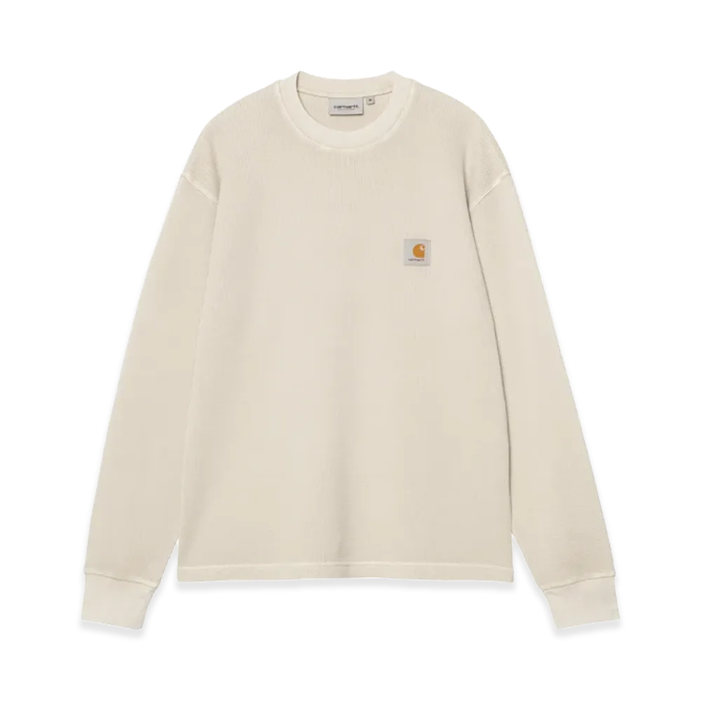 Carhartt WIP L/S Vista Waffle T-Shirt "Fleur De Sel/Garment Dyed"