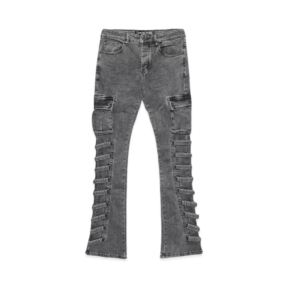 VALABASAS "QUANTICO" DENIM STACKED "LT GREY"