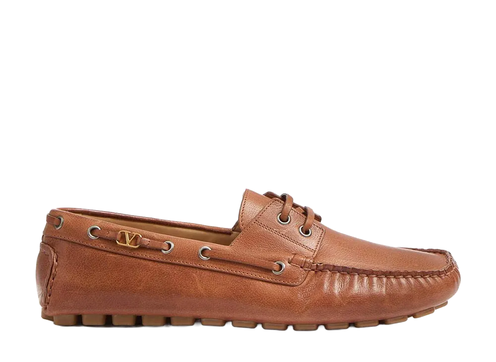Valentino Garavani Driver Fastaway Loafers "Brown"