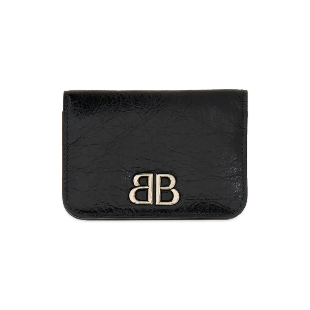 BALENCIAGA Women's Monaco Fla Ca Hol Credit Card Case "Black"