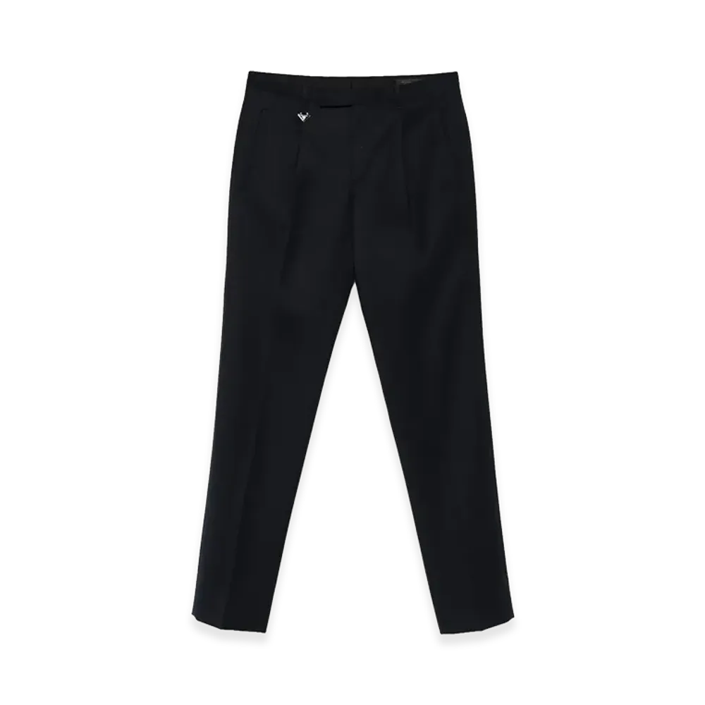 PRADA Tapered Leg Wool Trousers "Blue"