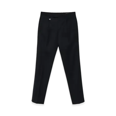 PRADA Tapered Leg Wool Trousers "Blue"
