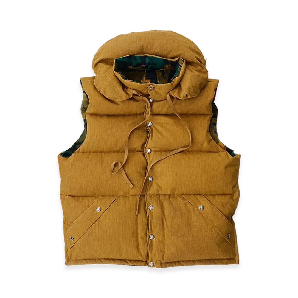 NICENESS Henri Down Vest "Mustard/Leaf"