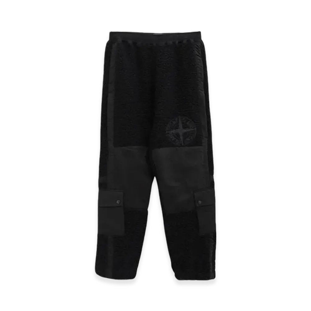 Stone Island 61541 Teddy Fleece Cargo Pants - 22FW "Black"
