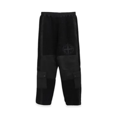 Stone Island 61541 Teddy Fleece Cargo Pants - 22FW "Black"