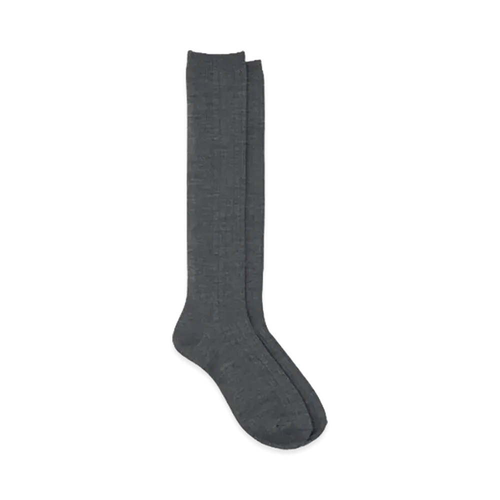 YOKE Washable Wool High Socks "Top Gray"
