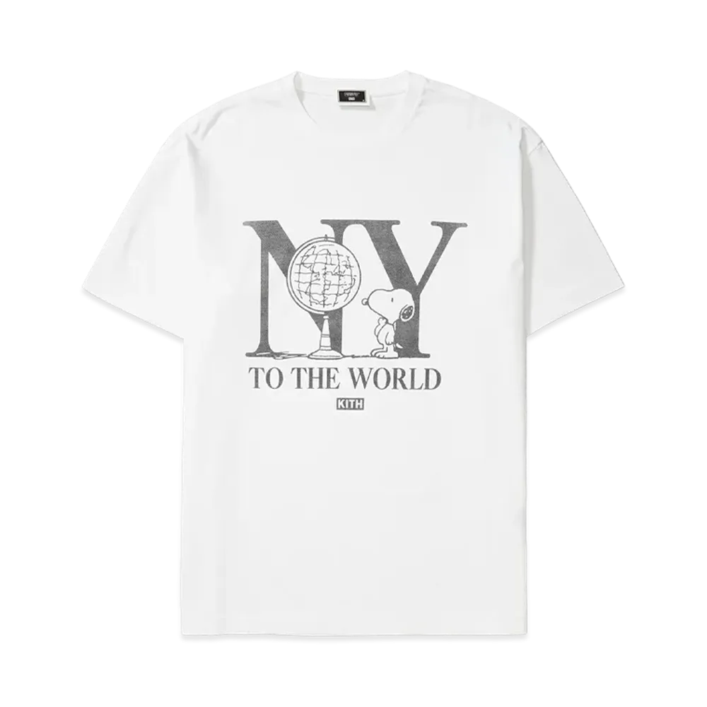 Kith x Peanuts New York To The World Vintage Tee "White"