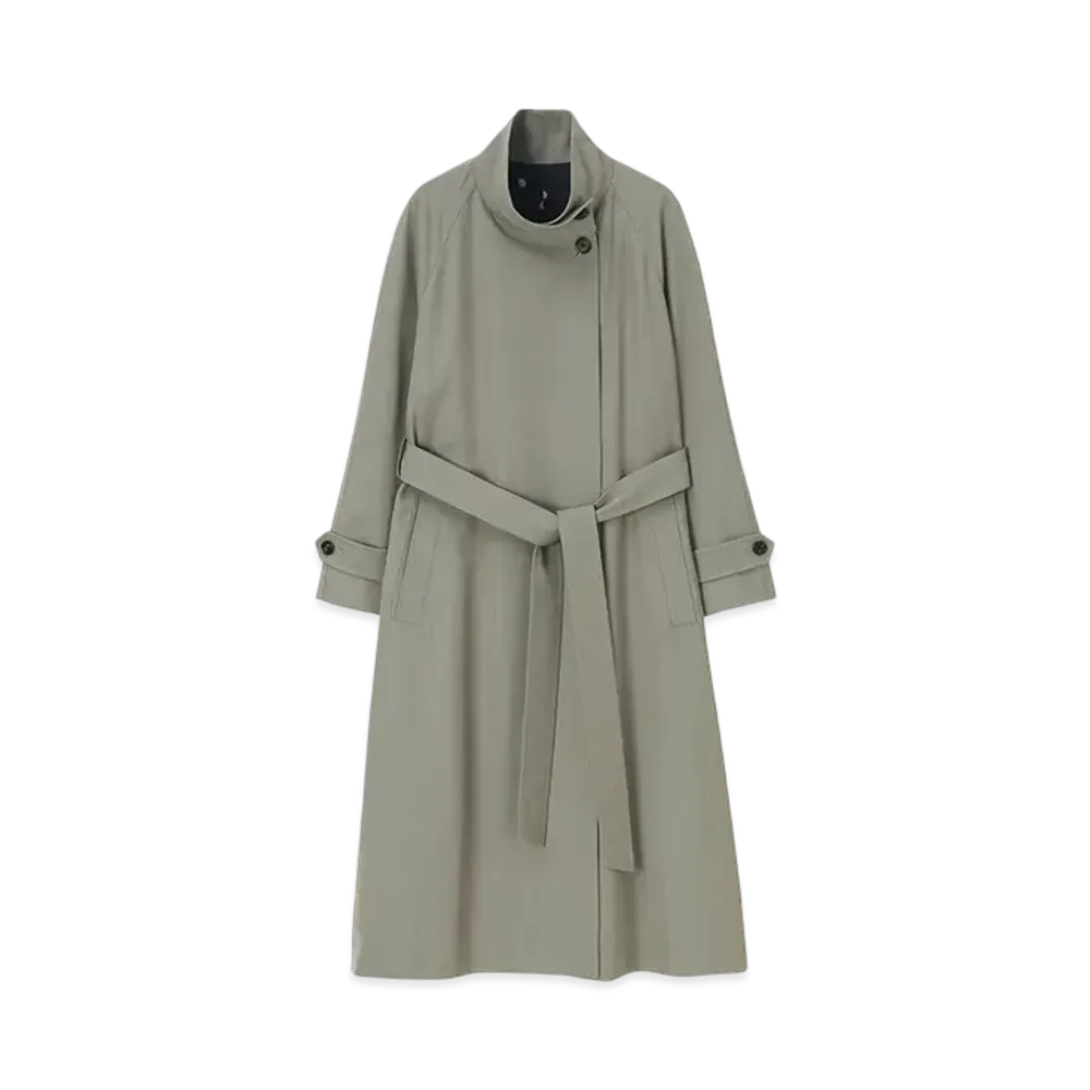 Paul Smith Women's Stand Collar Spring Coat "Olive"
