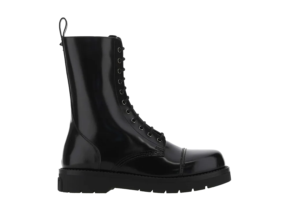 Valentino Garavani Black Leather Boots "Black"