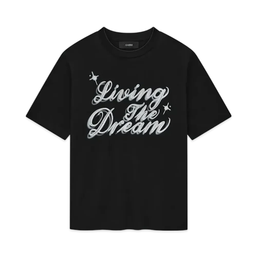 AMIRI Crystal Living The Dream Tee "Black"