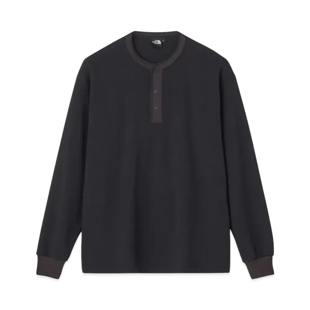 The North Face Long Sleeve Honeycomb Henley "Black"