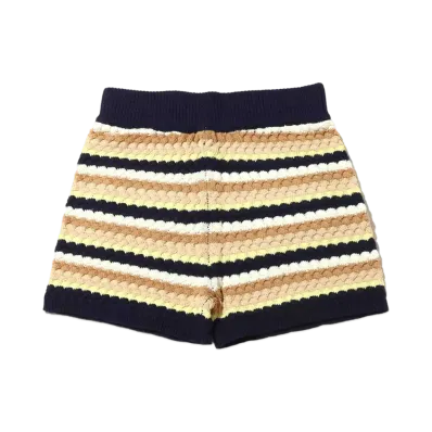 atmos pink Border Knit Shorts "Navy"