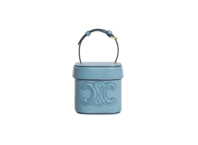 CELINE Small Box Cuir Triomphe In Smooth Calfskin "Denim"