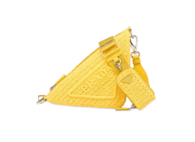PRADA Prada Triangle Raffia Bag "Yellow"