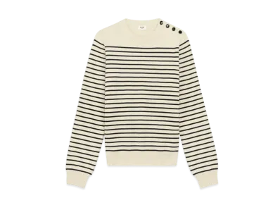 CELINE Marine Sweater / Cotton "Cream/Navy"