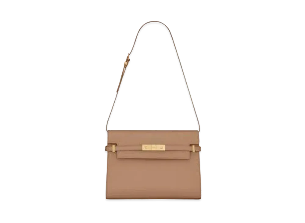 SAINT LAURENT Manhattan Shoulder Bag In Box Saint Laurent Leather "Dust Gray"