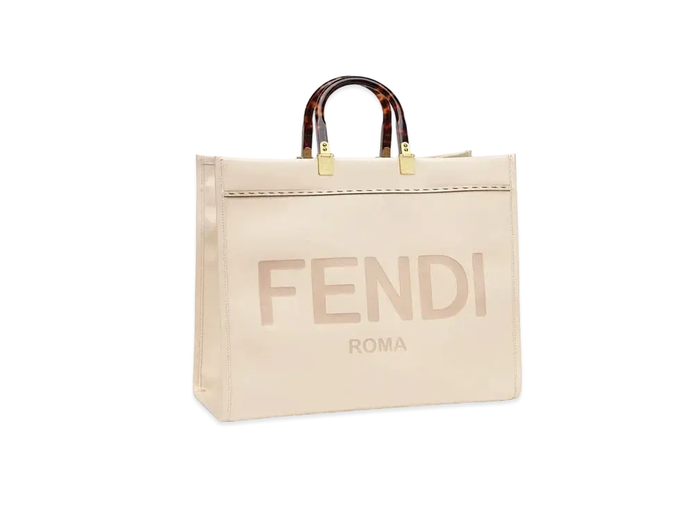 FENDI Sunshine Large Leather Shopper "Pink"