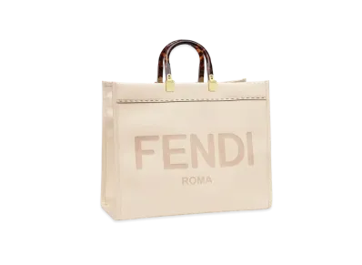 FENDI Sunshine Large Leather Shopper "Pink"