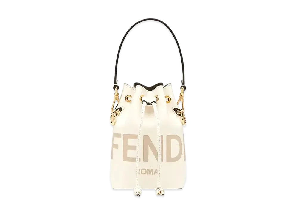 FENDI Montresol Leather Mini Bag "White"